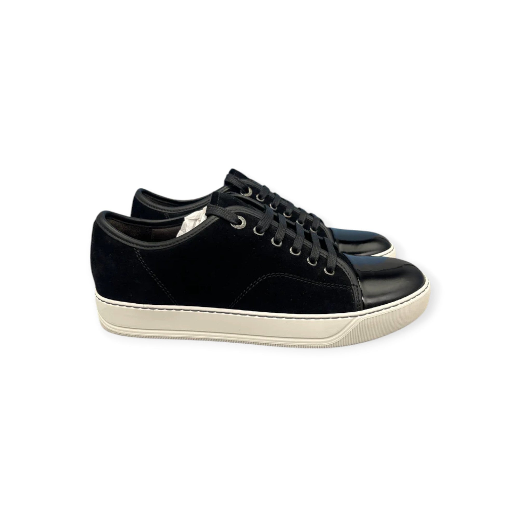 Lanvin Dbb1 Patent Cap Toe Sneaker Black | 41