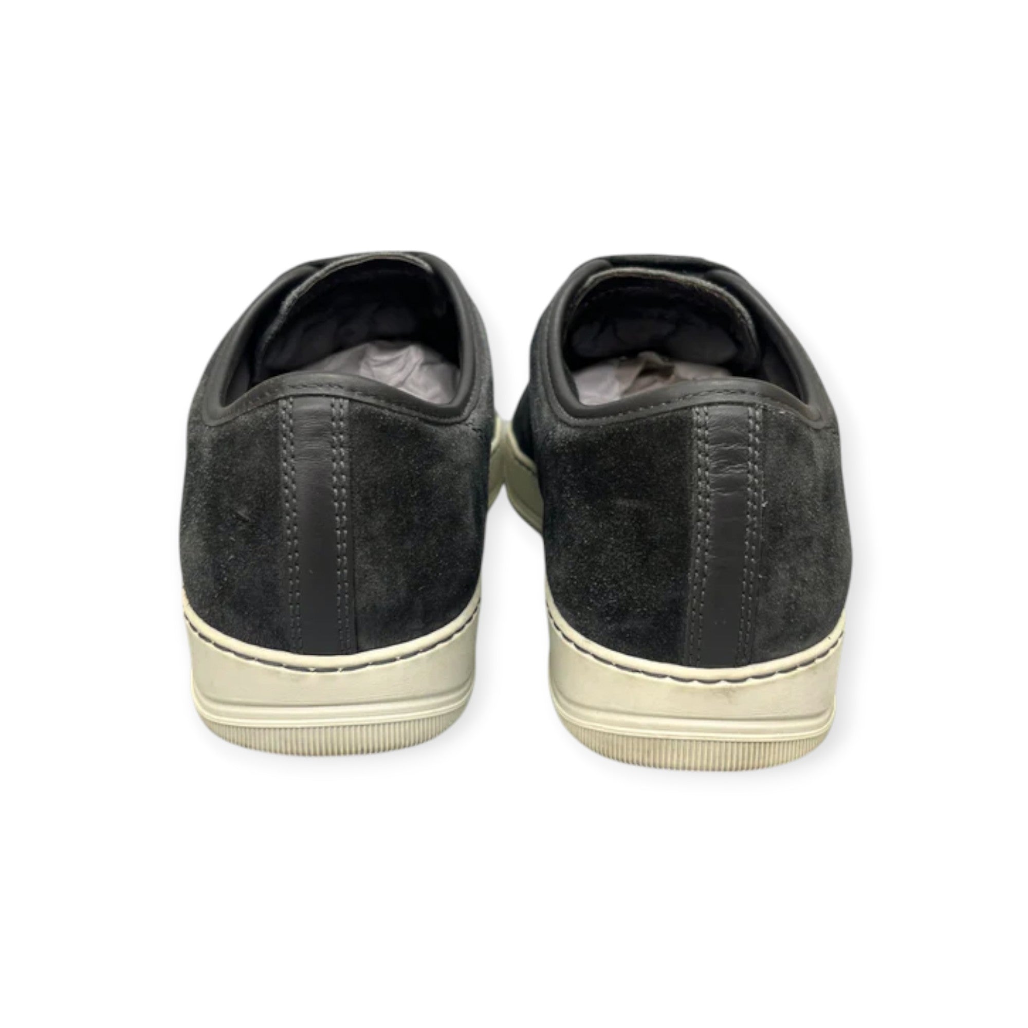 Lanvin Dbb1 Patent Cap Toe Sneaker Elephant Grey | 43