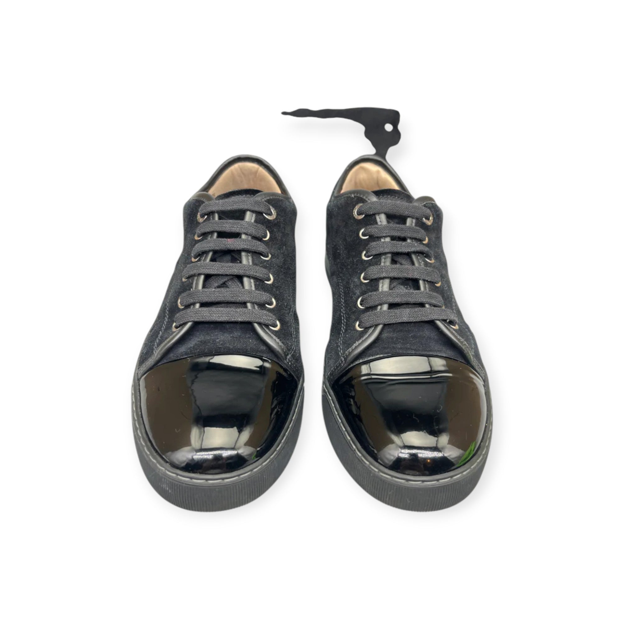 Lanvin Dbb1 Patent Cap Toe Sneaker Black| 43