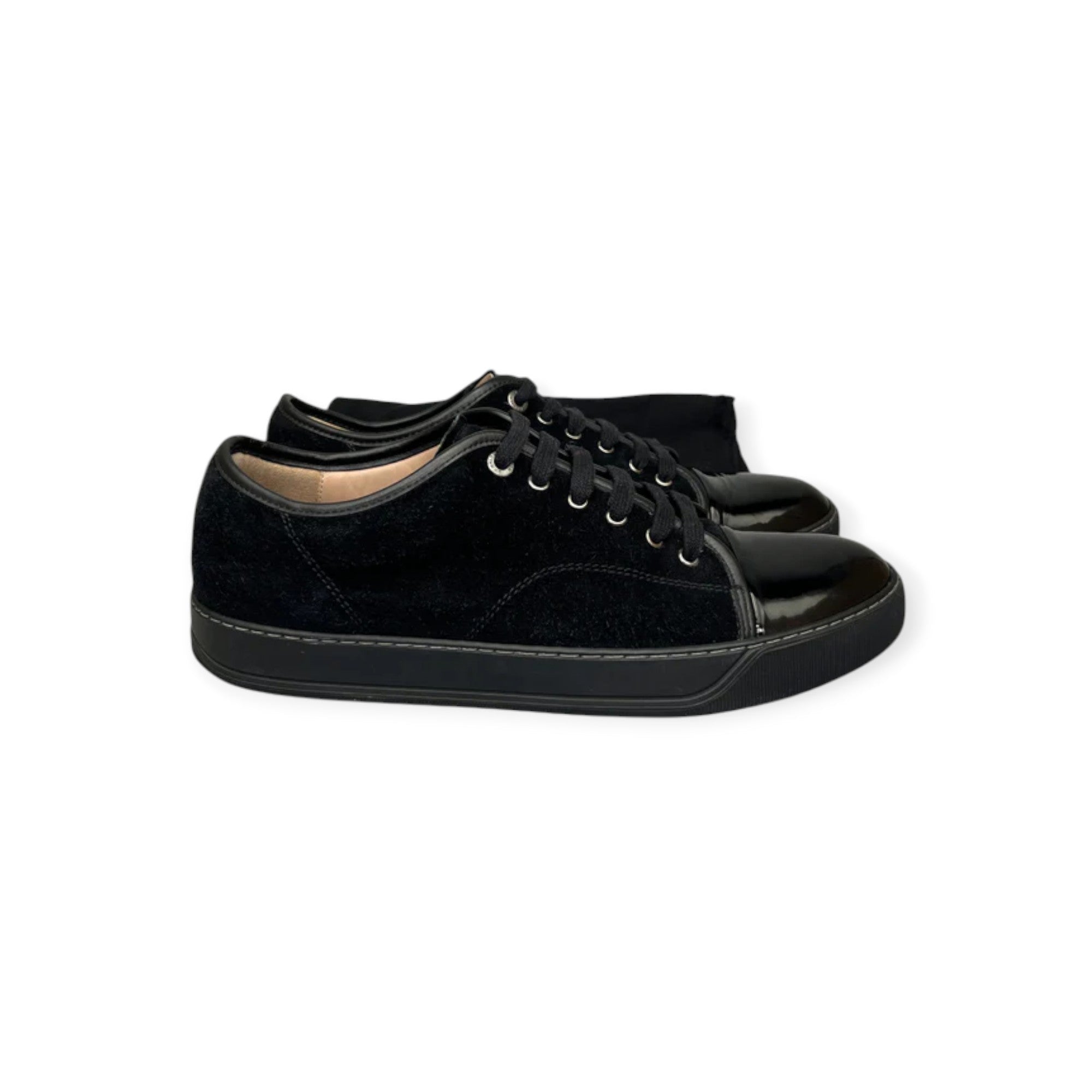 Lanvin Dbb1 Patent Cap Toe Sneaker Black| 43