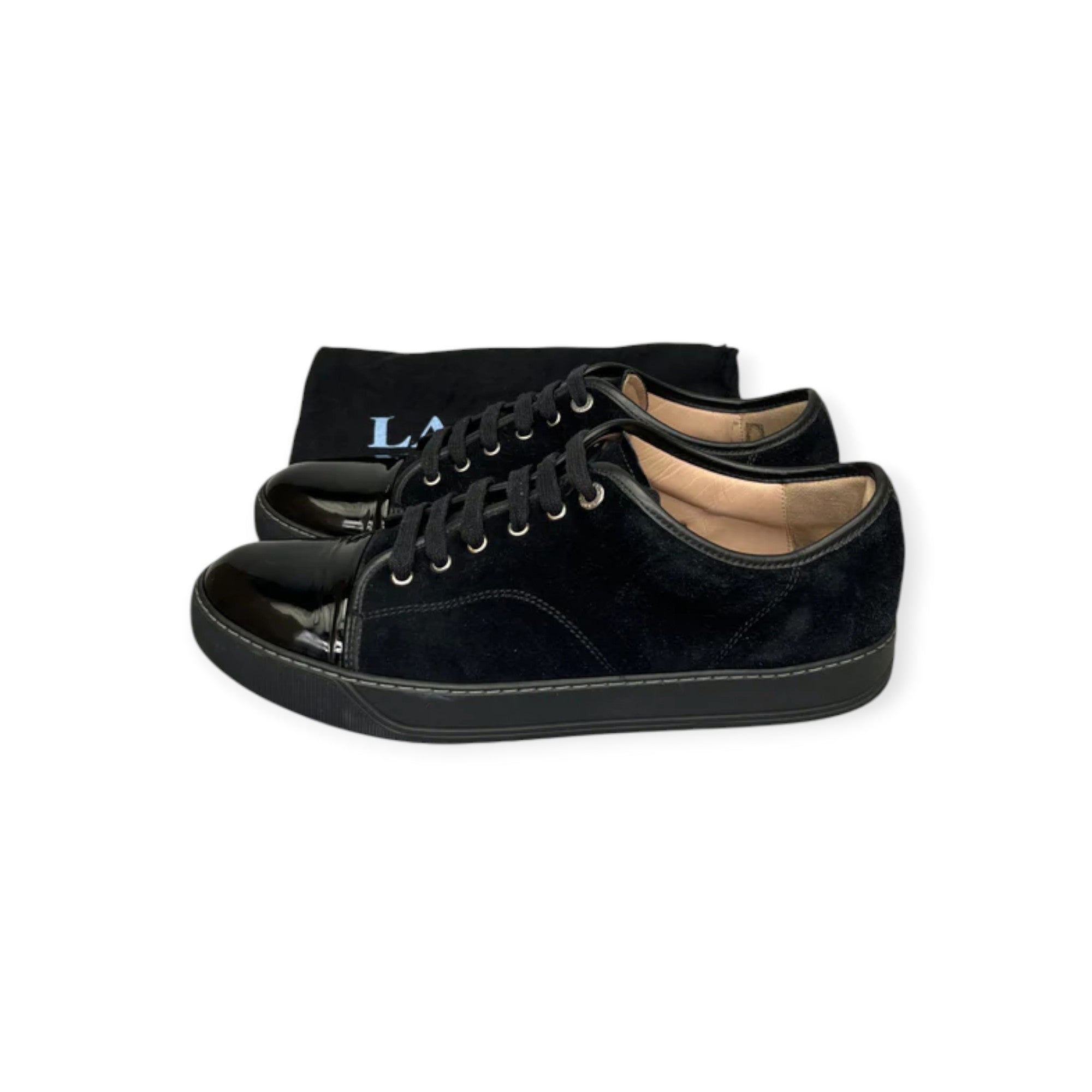 Lanvin Dbb1 Patent Cap Toe Sneaker Black| 43
