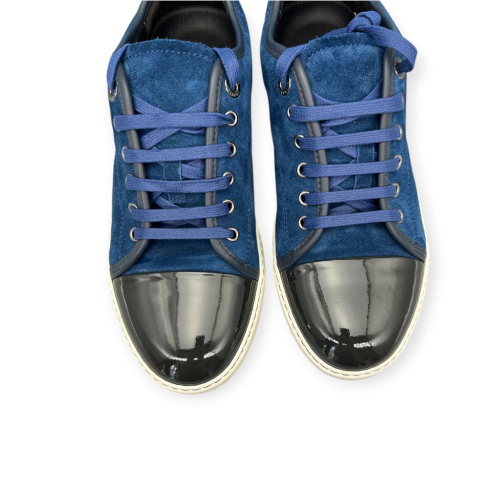 Lanvin Dbb1 Patent Cap Toe Sneaker Blue | 42
