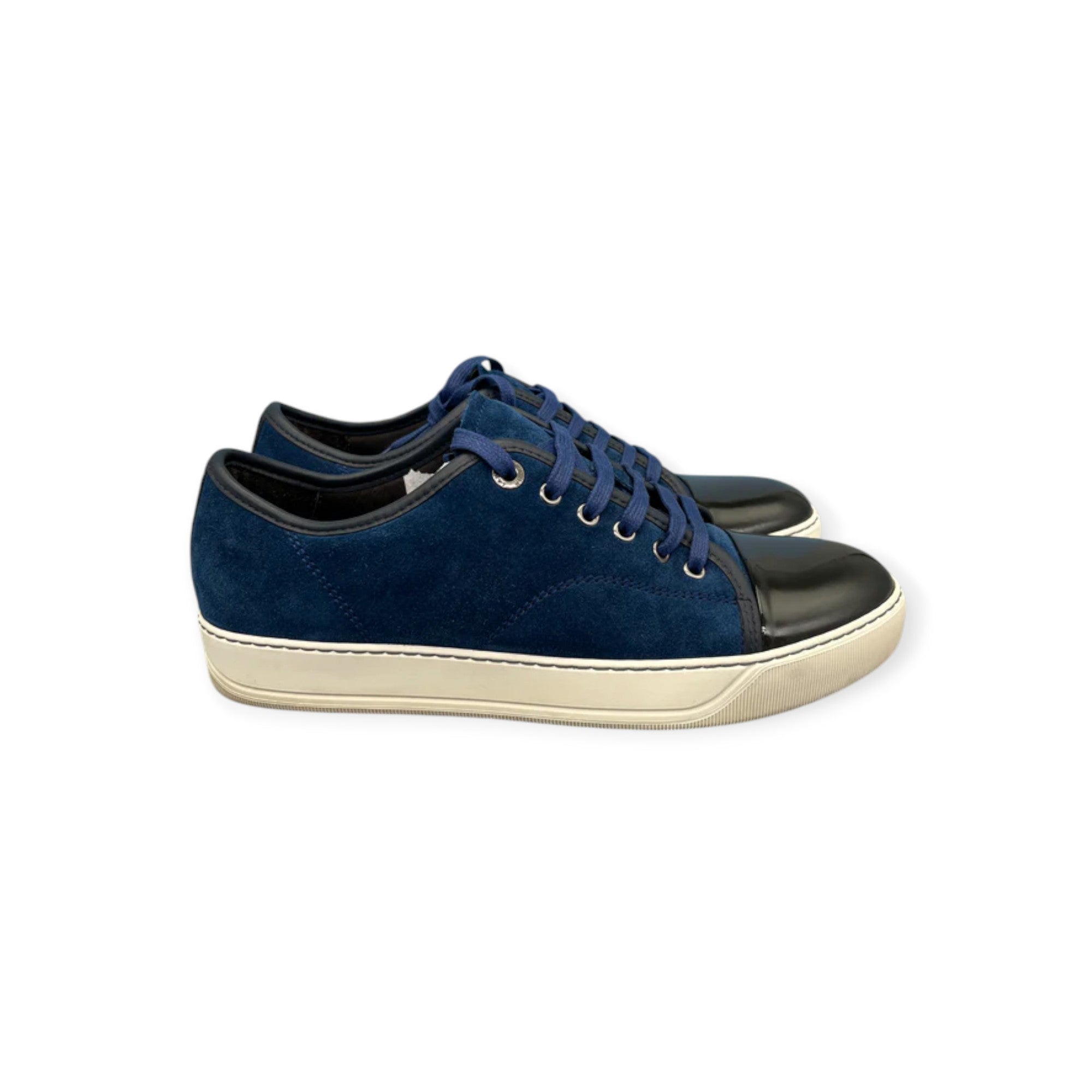 Lanvin Dbb1 Patent Cap Toe Sneaker Blue | 42